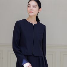 【お受験・セレモニー】（単品）ノーカラージャケット/ワンピース別売り有/セットアップ可