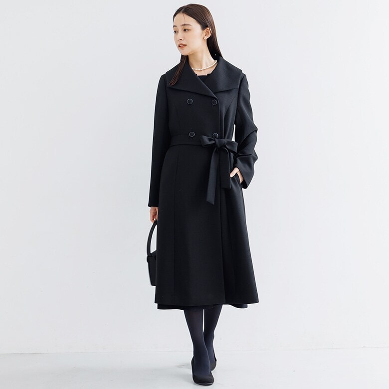 ブラックフォーマル】ライナー付ひよくフォーマルコート/喪服/礼服