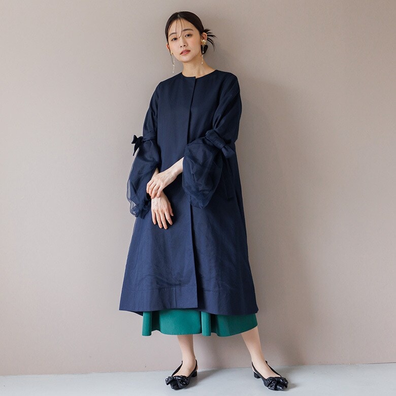 日本製】ミディ丈ノーカラーコート | アンタイトル(UNTITLED) | マルイ