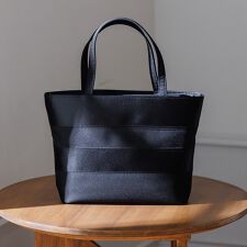 【喪服・礼服用】ボーダー切替トートバッグ