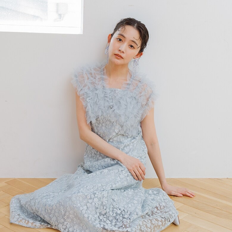 formformfaオリジナル3wayシフォンボレロ＆レースキャミドレス結婚式