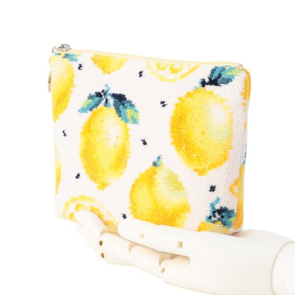 【美品】ラブラリー FEILER フェイラー レモン ポーチ シトラス　チャーム 美品】ラブラリー FEILER フェイラー レモン ポーチ シトラス