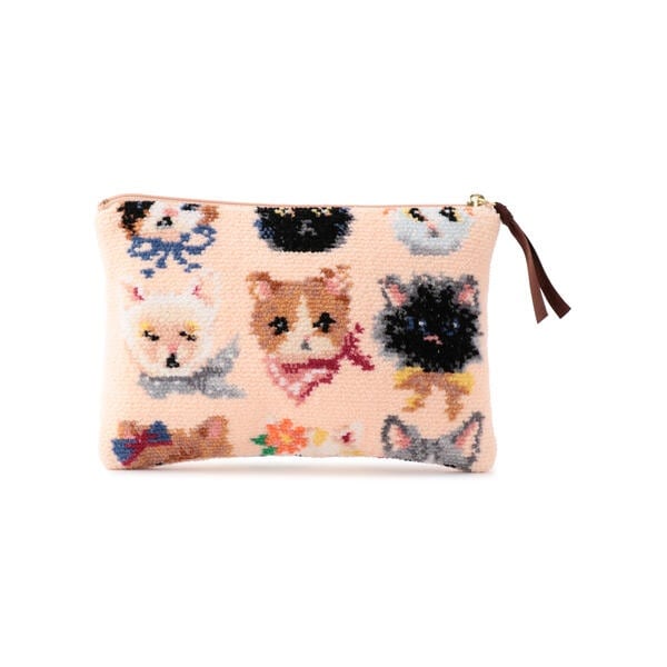 ラブラリープリティーキャッツ フラットポーチ L/LCT-213095