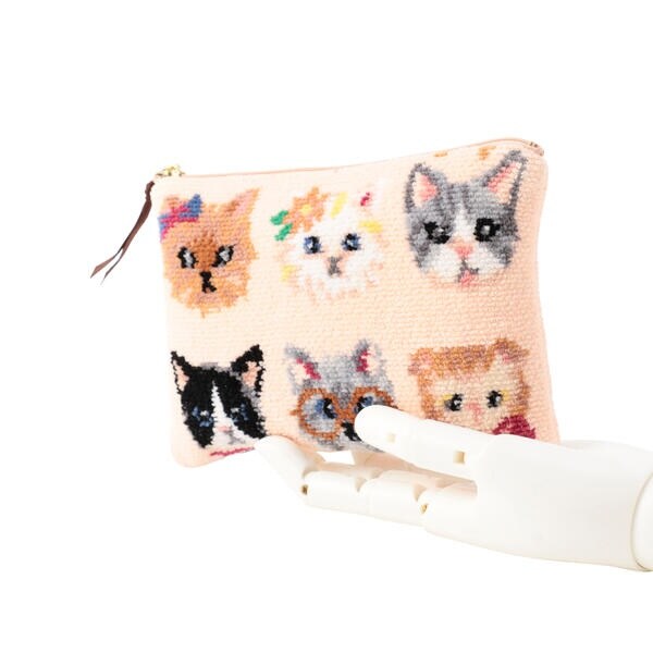 ラブラリーキャッツ　３点セット ラブラリープリティーキャッツ ハンカチ(ペールアプリコット