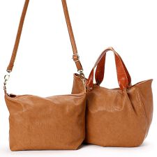 サライ(sarai)のカウレザー×合成皮革 3wayハンドバッグ