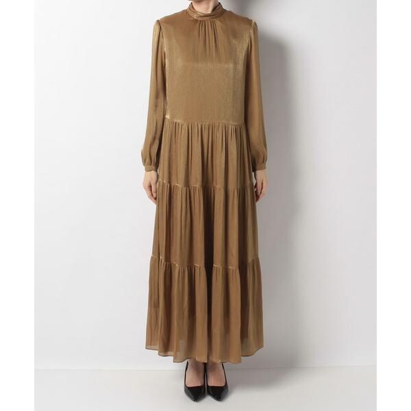 美品✨ LOULOU WILLOUGHBY シャイニー楊柳ティアードワンピース LOULOU WILLOUGHBY】シャイニー楊柳ティアードワンピース
