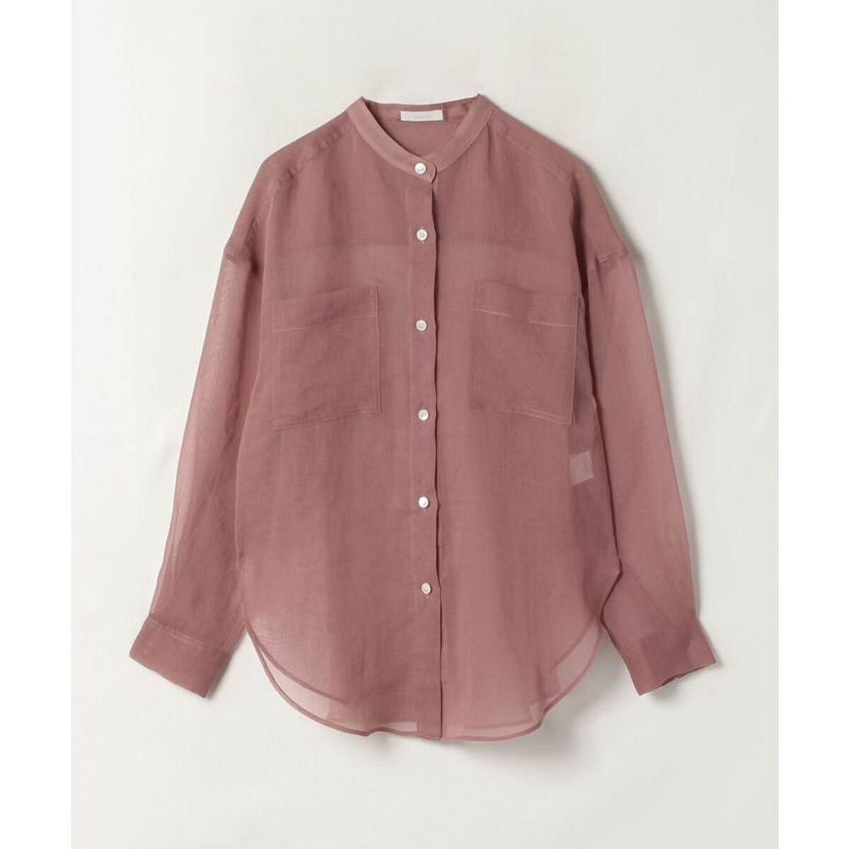 バンドカラーシアーシャツ