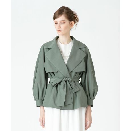 LOULOU WILLOUGHBY】パフスリーブショートトレンチコート | ルル  