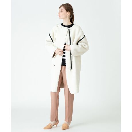 配色トリミングリバーシブルボアコート | アルアバイル(allureville  