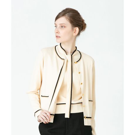 LOULOU WILLOUGHBY】トリコカラーカーディガン | ルルウィルビー  