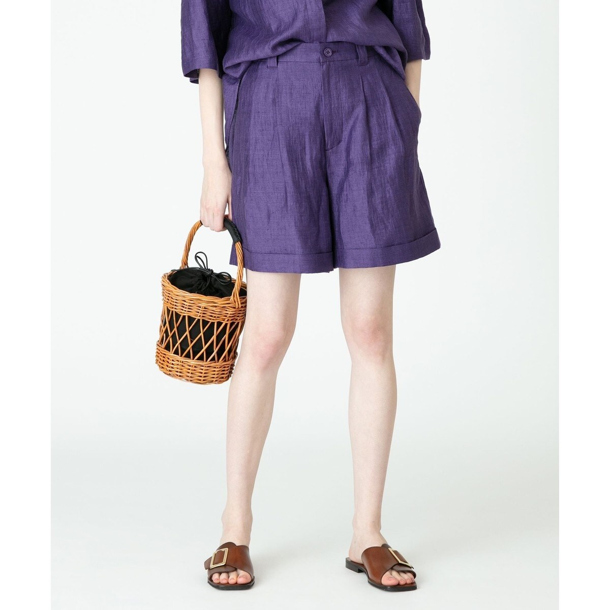 リネンシャンブレーショートパンツ | アルアバイル(allureville リネンシャンブレーショートパンツ | アルアバイル(allureville