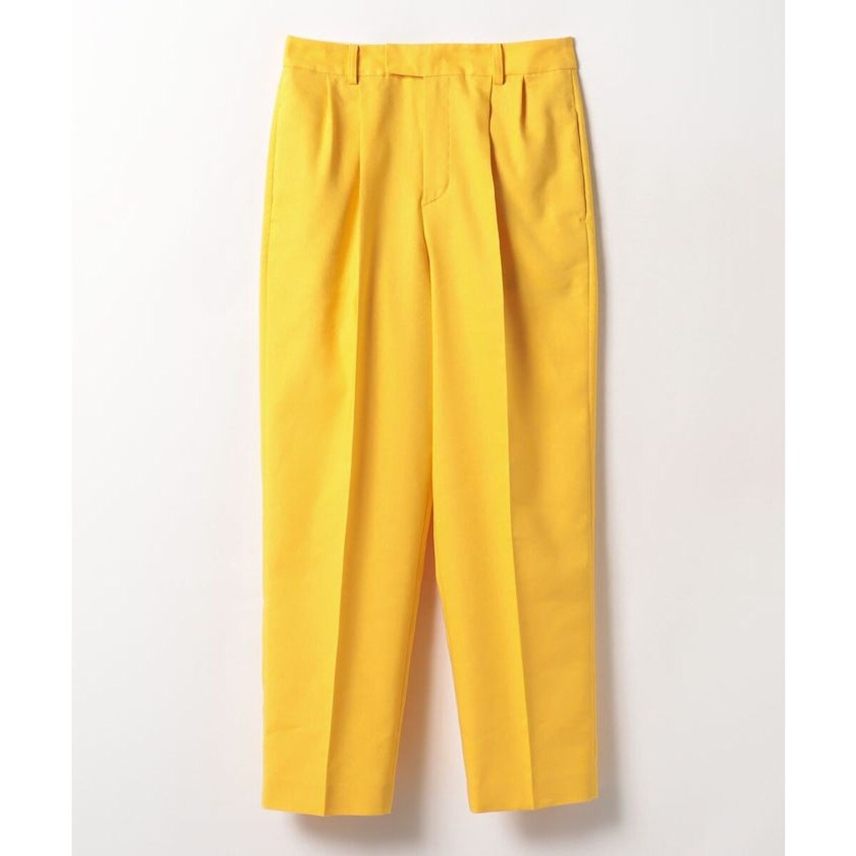 allureville リネン混 シェルタリングヨークレスパンツ イエロー allureville リネン混 シェルタリングヨークレスパンツ イエロー