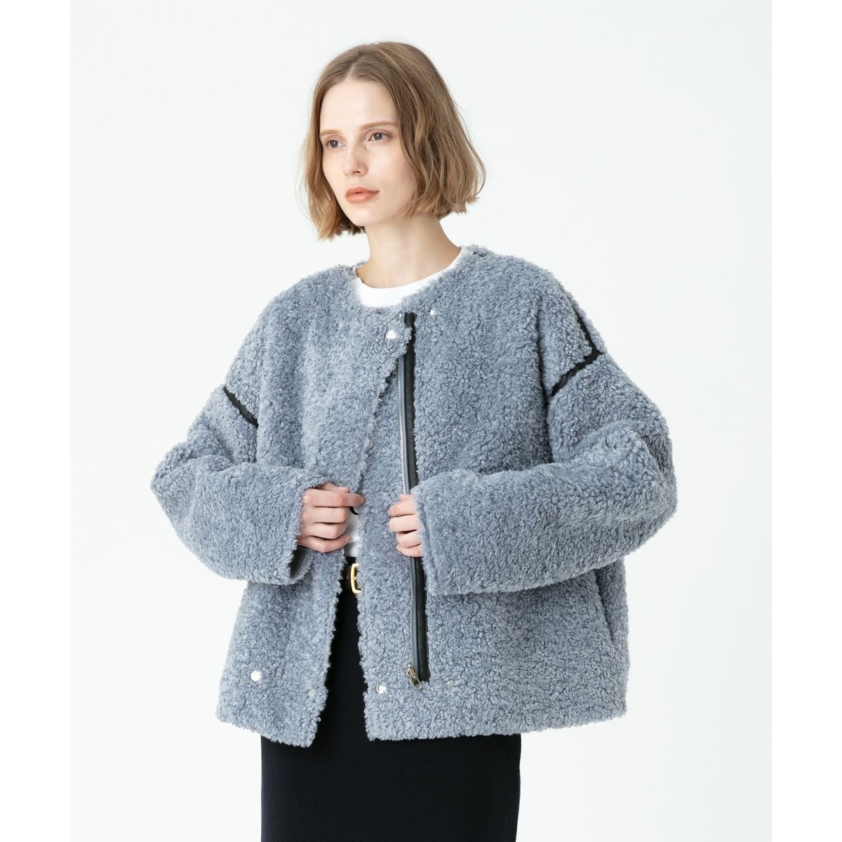 : SOLA プードルファーショートブルゾン Poodle fur short blouson 【Rikako】 – NOTRE émor