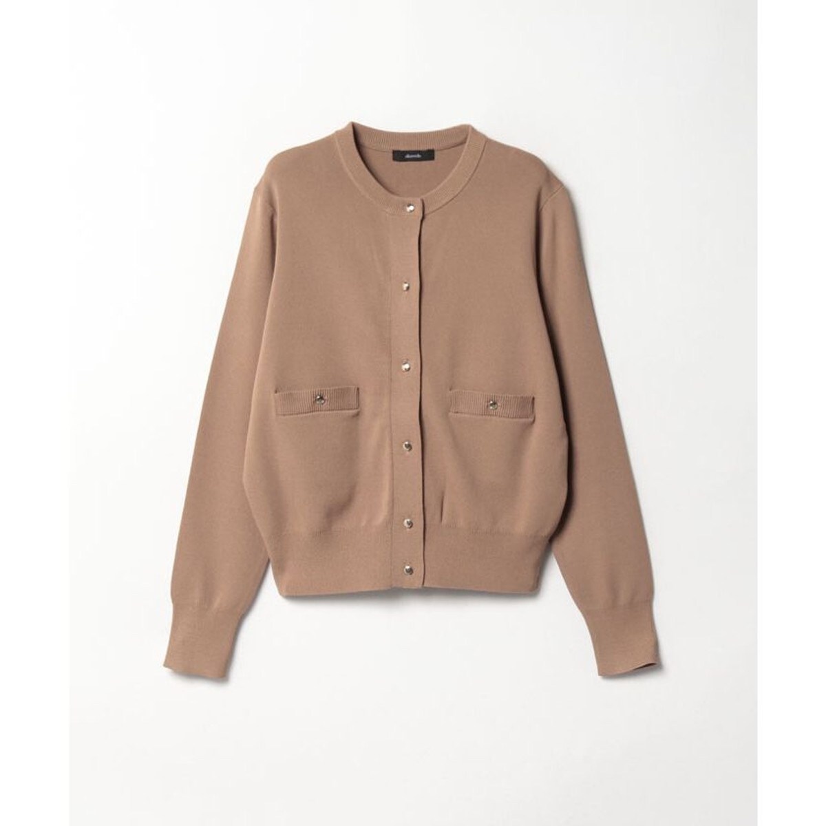 【allureville】アルアバイル 配色ポケットクルーカーディガン ベージュ ◇配色ポケットクルーカーディガン|allureville OFFICIAL SITE