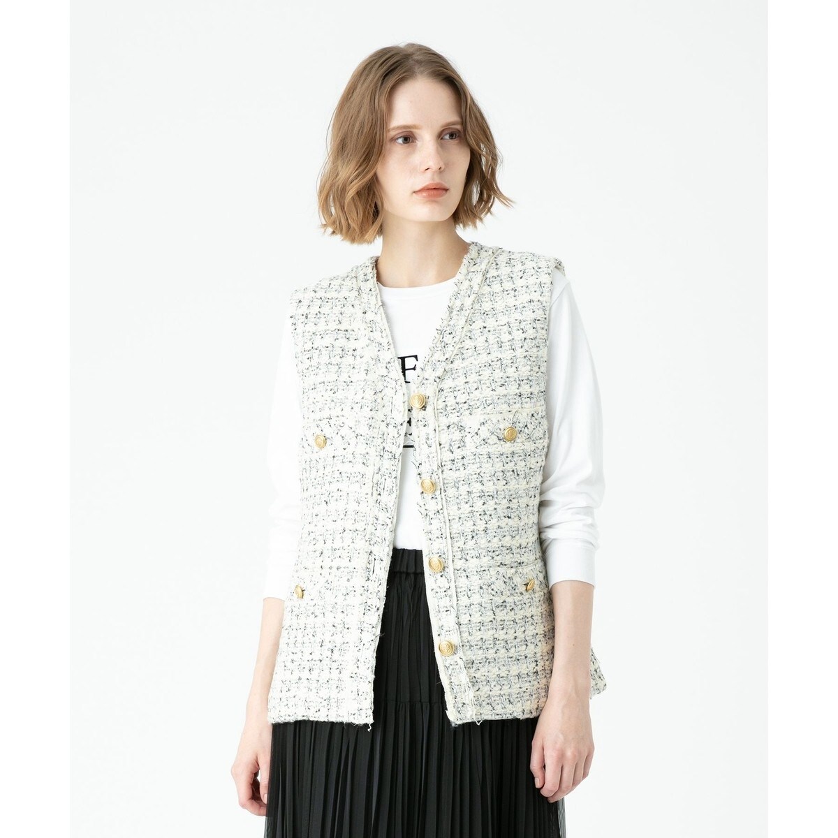 アルアバイル　ルルウィルビー FRALPIツイードジレ FRALPIツイードジレ | アルアバイル(allureville) | マルイウェブチャネル