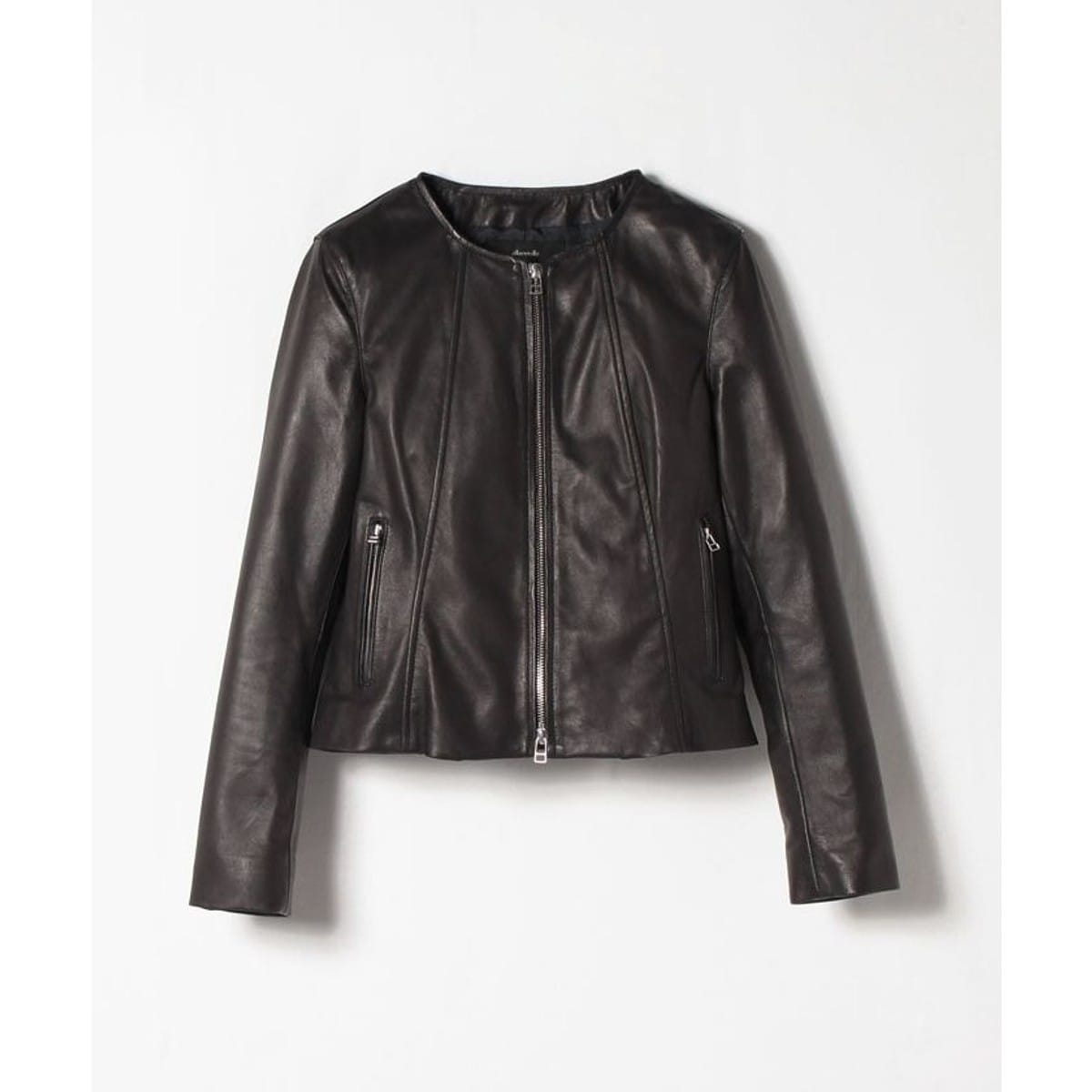 allurevilleレザークルーネックジャケット レザークルーネックブルゾン | アルアバイル(allureville) | マルイ
