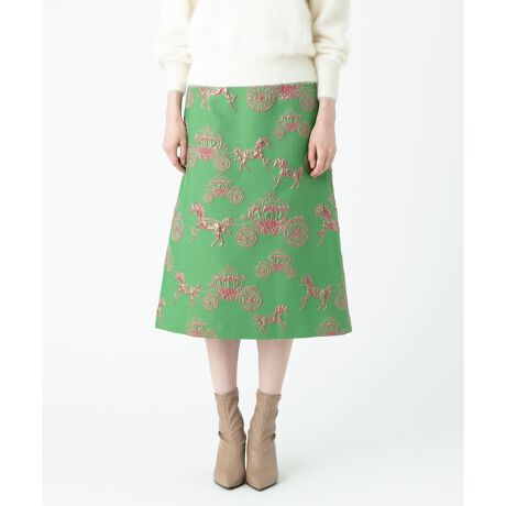 LOULOU WILLOUGHBY】ホースジャガードスカート | ルルウィルビー  