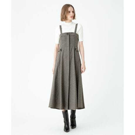 allureville×otonaMUSE】シックツイードサロペットドレス 