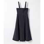 allureville×otonaMUSE】ウールストライプサロペットドレス 