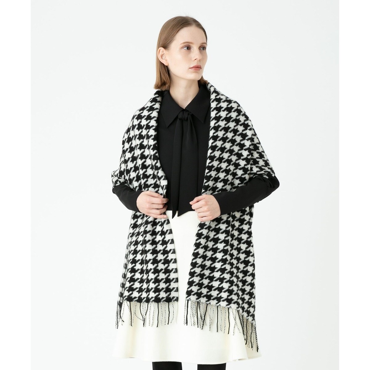 LOULOU WILLOUGHBY】カシミヤチドリマフラー | ルルウィルビー(LOULOU