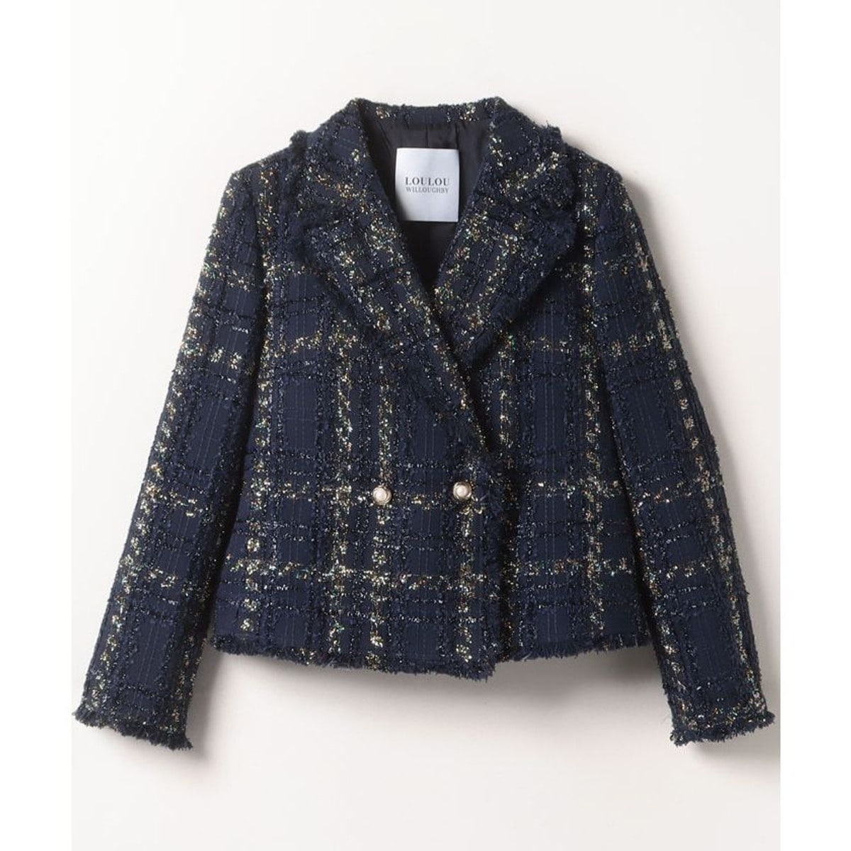 LOULOU WILLOUGHBY】ラメチェックツイードジャケット | ルルウィルビー