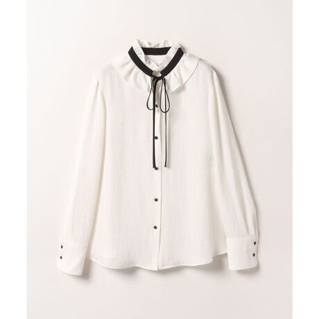 アセテートツイル配色タイブラウス | アルアバイル(allureville  