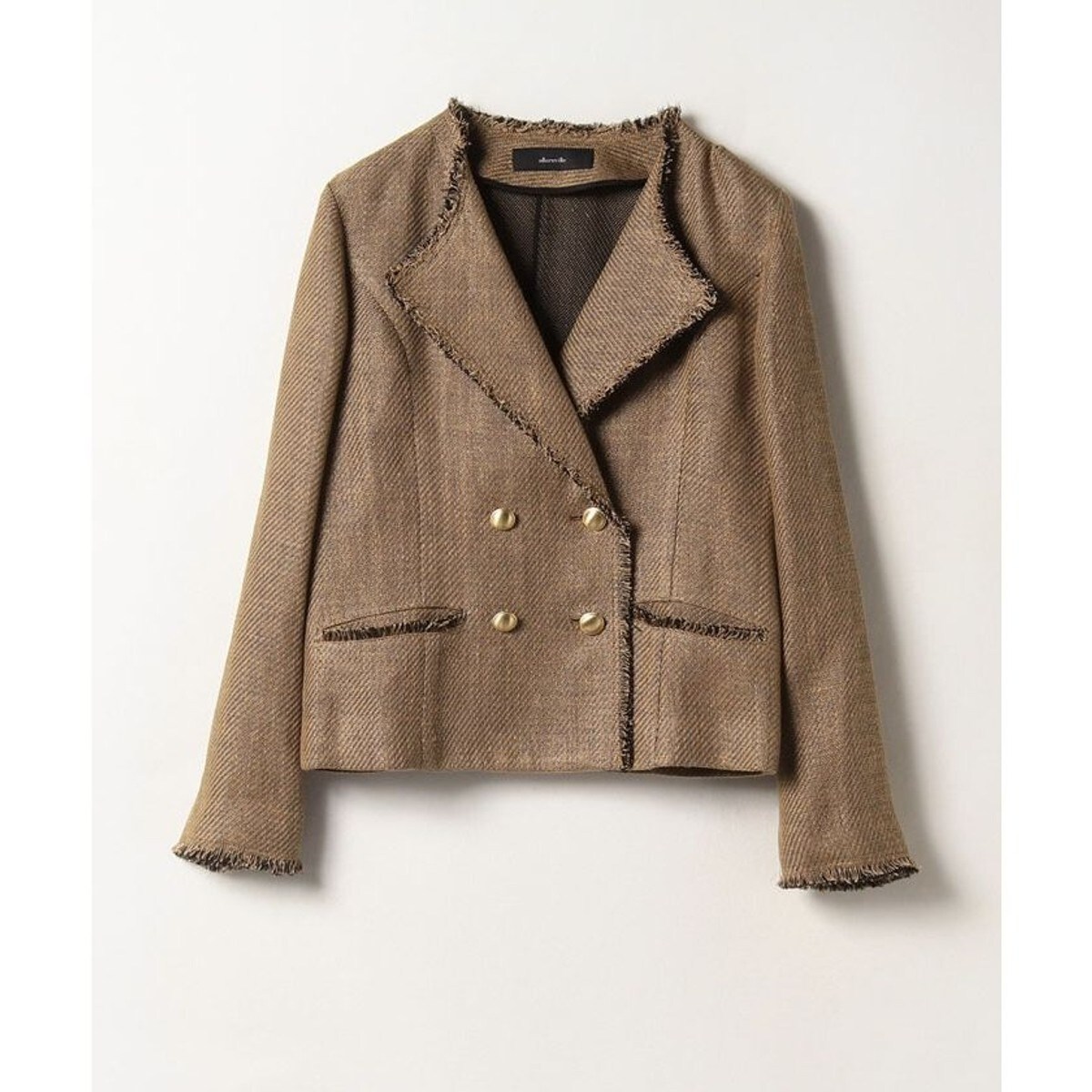 allureville MANTECOリネンブレンドジャケット アルアバイル allureville MANTECOリネンブレンドジャケット