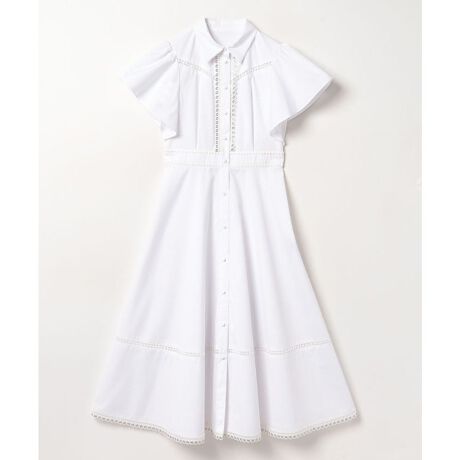 LOULOU WILLOUGHBY】レーストリムシャツワンピース | ルルウィルビー  