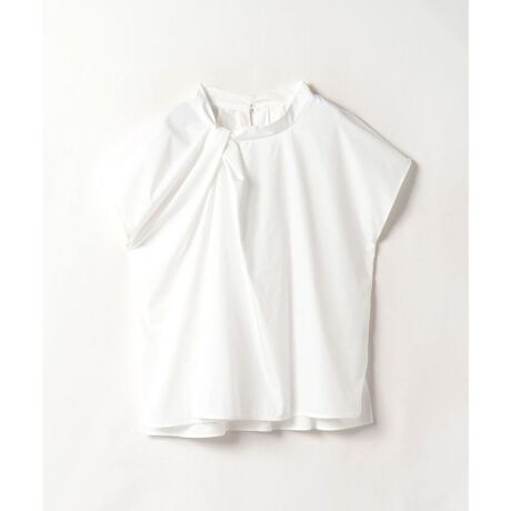 美品】ella⭐️定価19800円 コットンタイプライターギャザーブラウス 