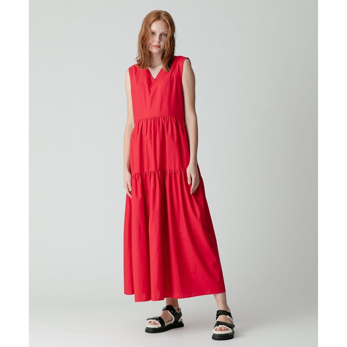 【即売れ人気】アルアバイル／定価3万円 Vネック ティアードワンピース ブラック ティアードVネックワンピース | アルアバイル(allureville) | マルイ