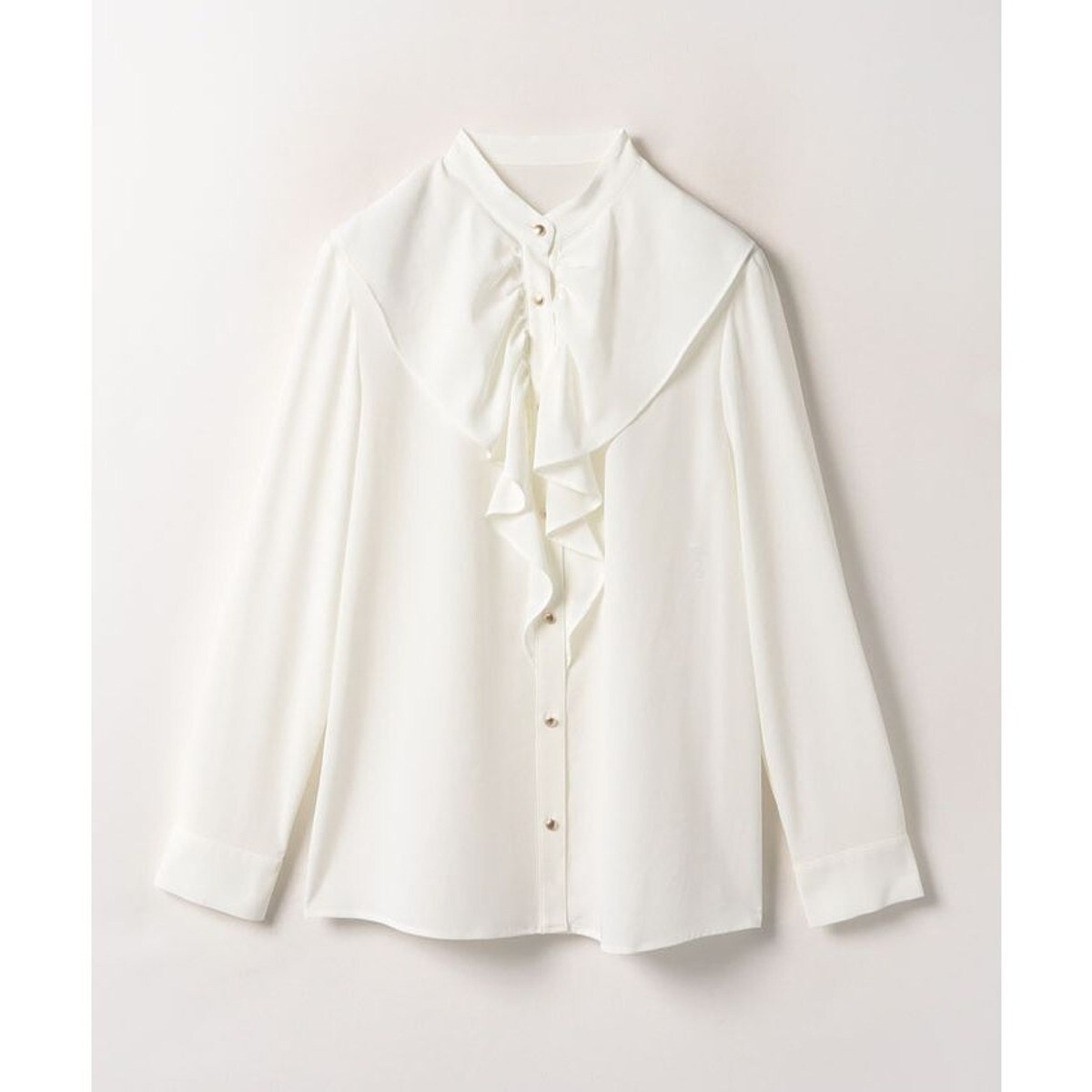 トリアセポリエステルフロントフリルブラウス | アルアバイル
