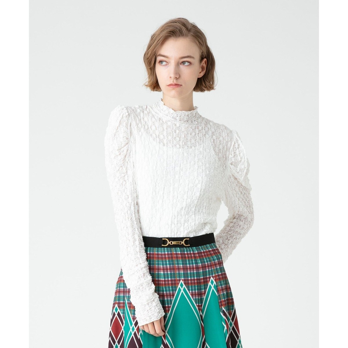 LOULOU WILLOUGHBY シュリンクレースプルオーバー ブラック LOULOU WILLOUGHBY シュリンクレースプルオーバー ブラック LOULOU