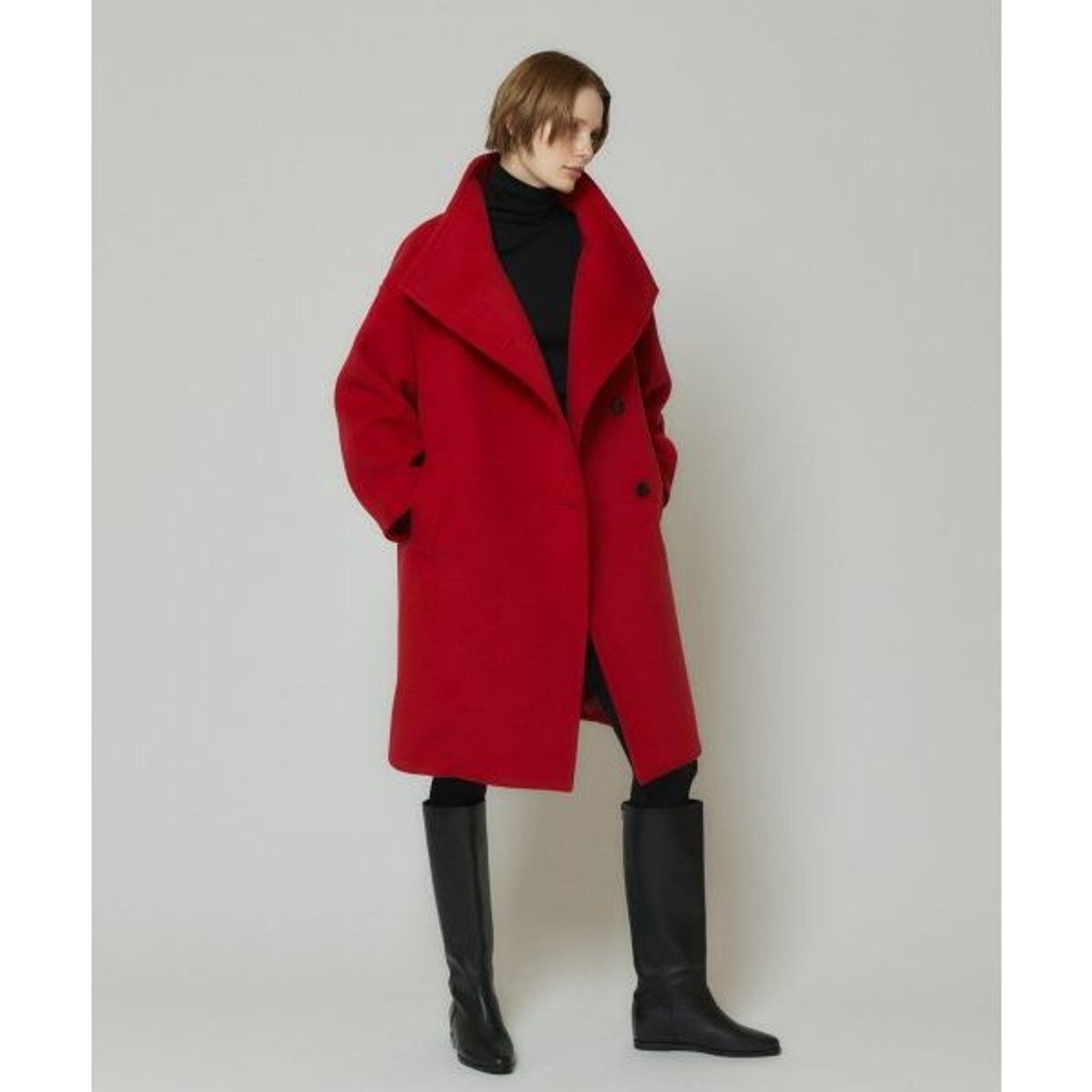 ショートビーバーファネルネックコート | アルアバイル(allureville