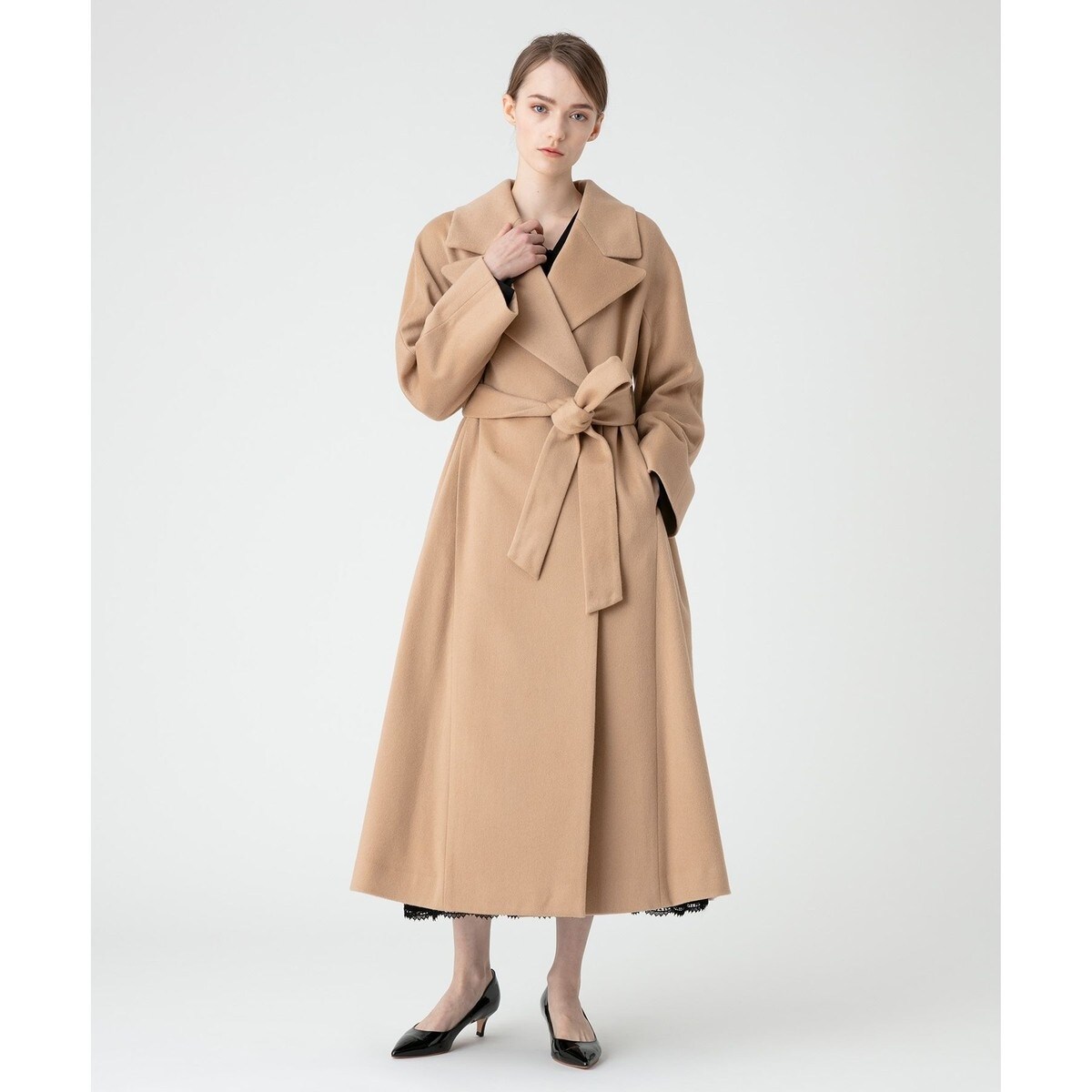 【LOULOU WILLOUGHBY】シャルムビーバーリバーミドルコート　ウール LOULOU WILLOUGHBY】シャルムビーバーリバーミドルコート