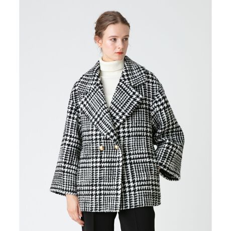 アルアパイル ミュールグレンチェック オーバーコート （☆Liyoca  