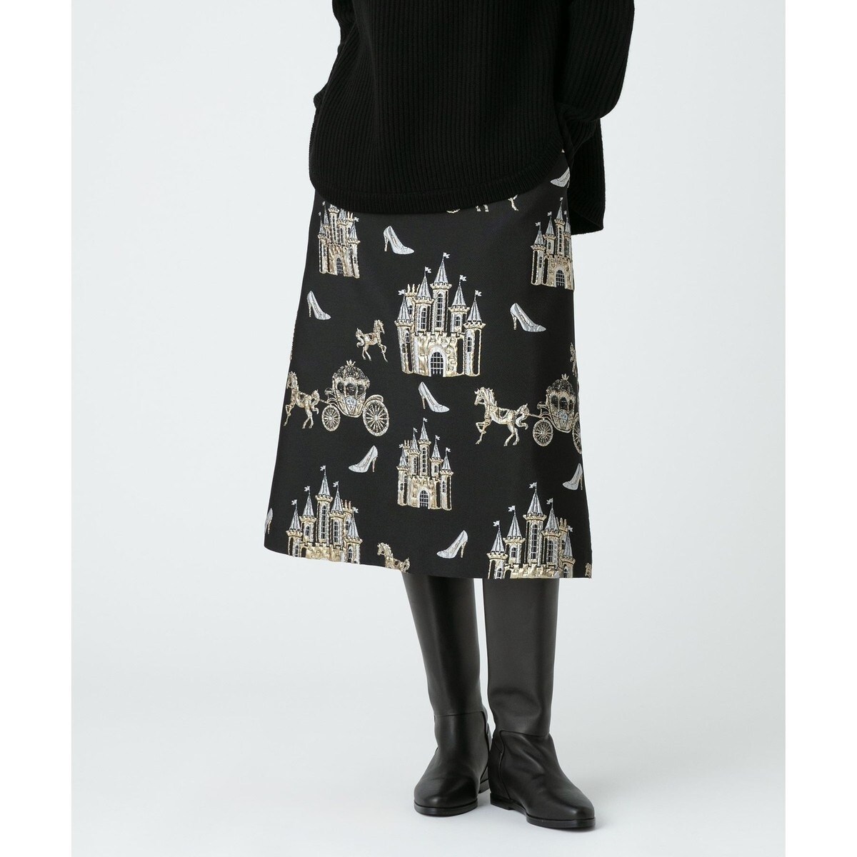 LOULOU WILLOUGHBY】シャトージャガードスカート | ルルウィルビー