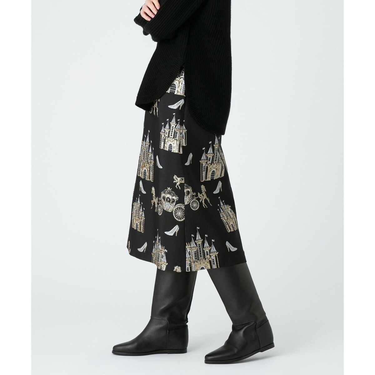 LOULOU WILLOUGHBY】シャトージャガードスカート | ルルウィルビー