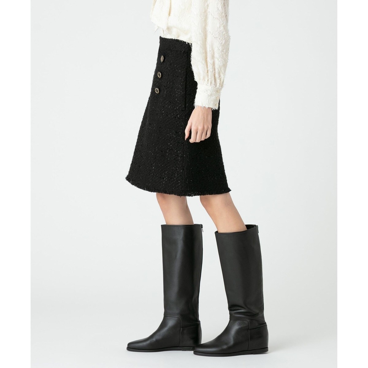 LOULOU WILLOUGHBY】ジオリカラメツイードスカート | ルルウィルビー