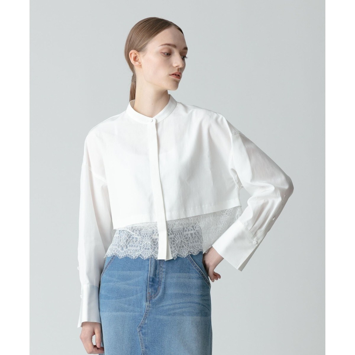 美品⭐︎アルアバイル　ACEツイルスリットパフスリーブブラウス ACEツイルスリットパフスリーブブラウス|allureville OFFICIAL