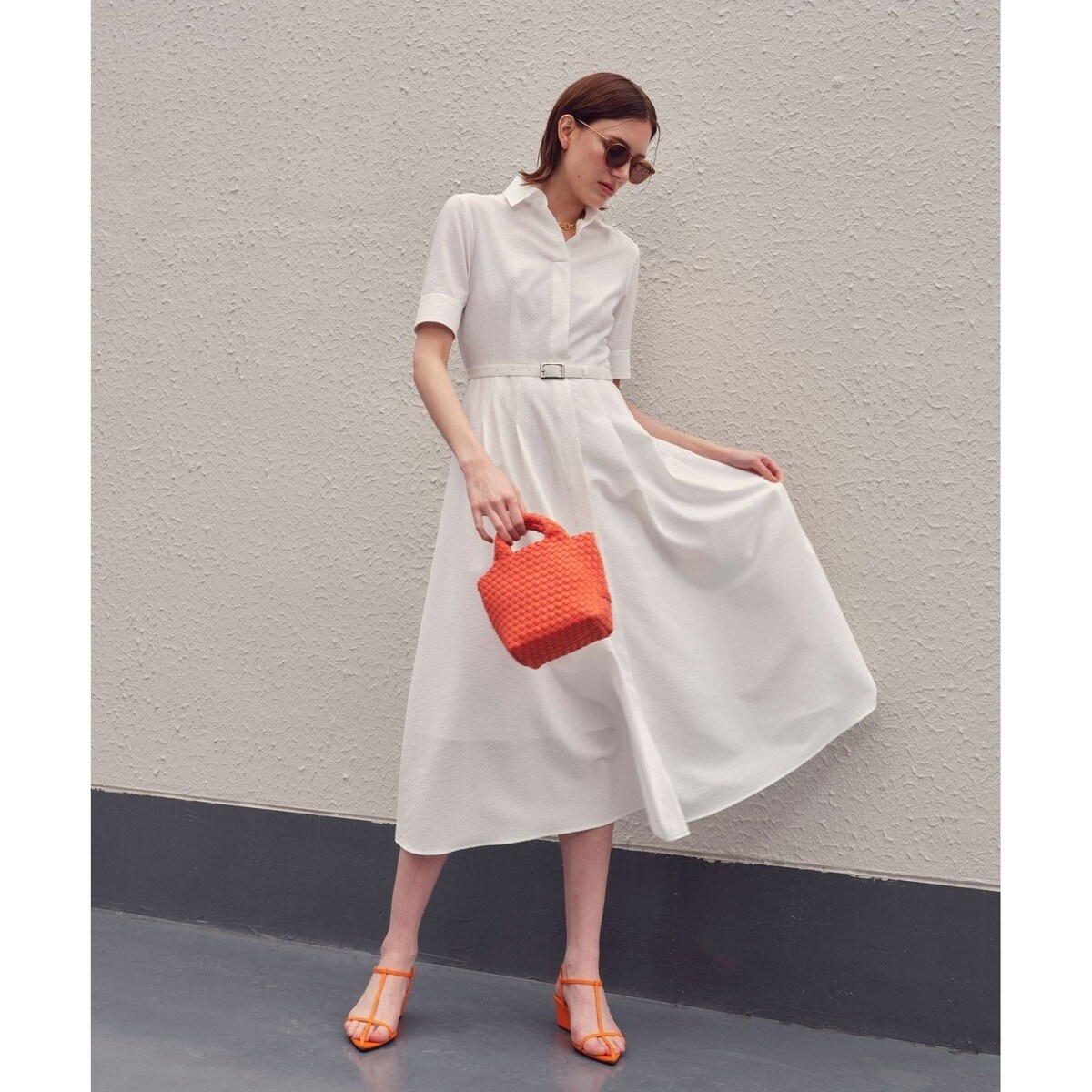 A*A様 アルアバイル　サッカースキッパーシャツワンピース　ホワイト サッカースキッパーシャツワンピース | アルアバイル(allureville