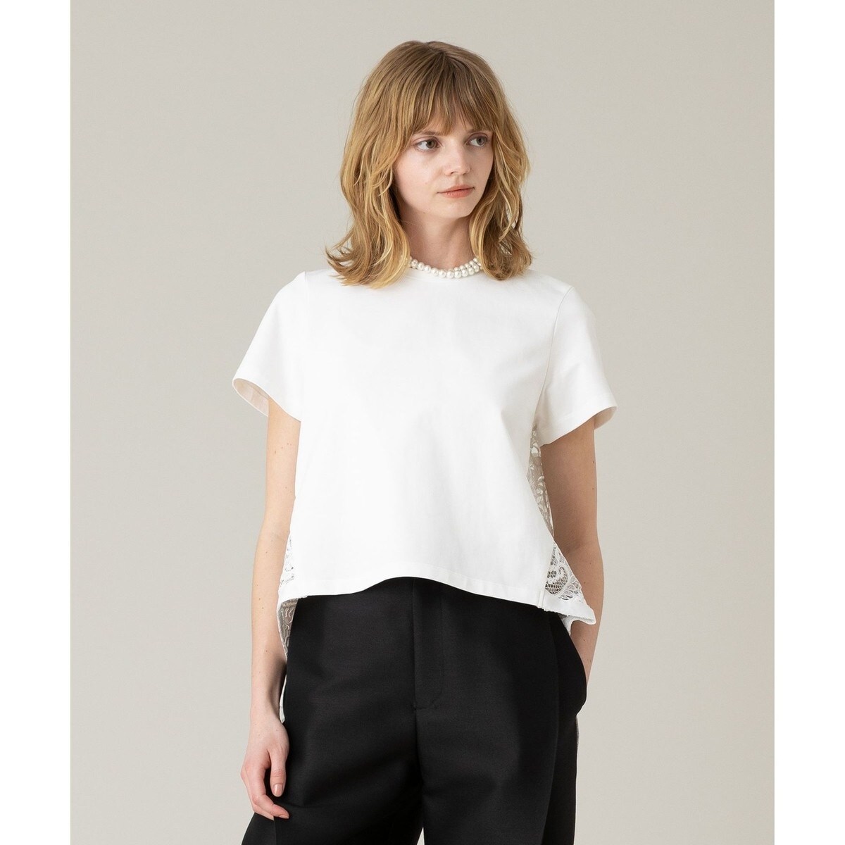 LOULOU WILLOUGHBY】レースドッキングプルオーバー | ルルウィルビー