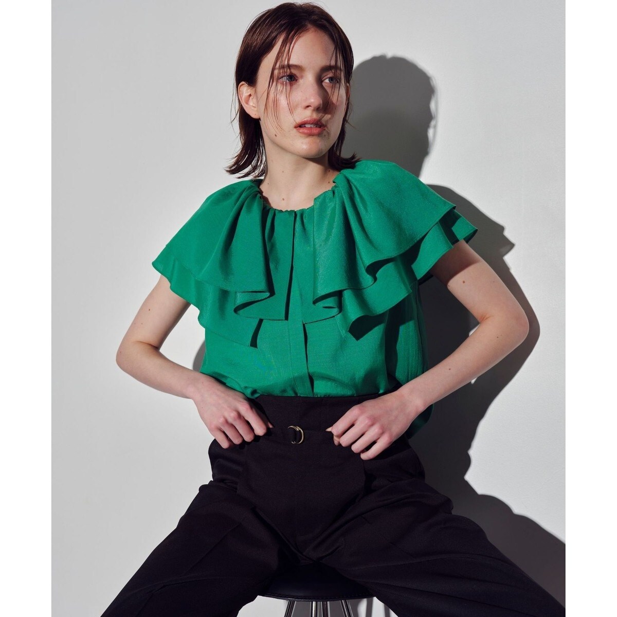 allureville アルアバイル　ボーダージオメトリックボウタイブラウス allureville アルアバイルボーダージオメトリックボウタイブラウス