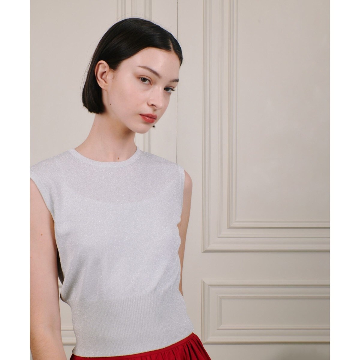 ルルウィルビー ショルダーリボンミニタンクプルオーバー LOULOU