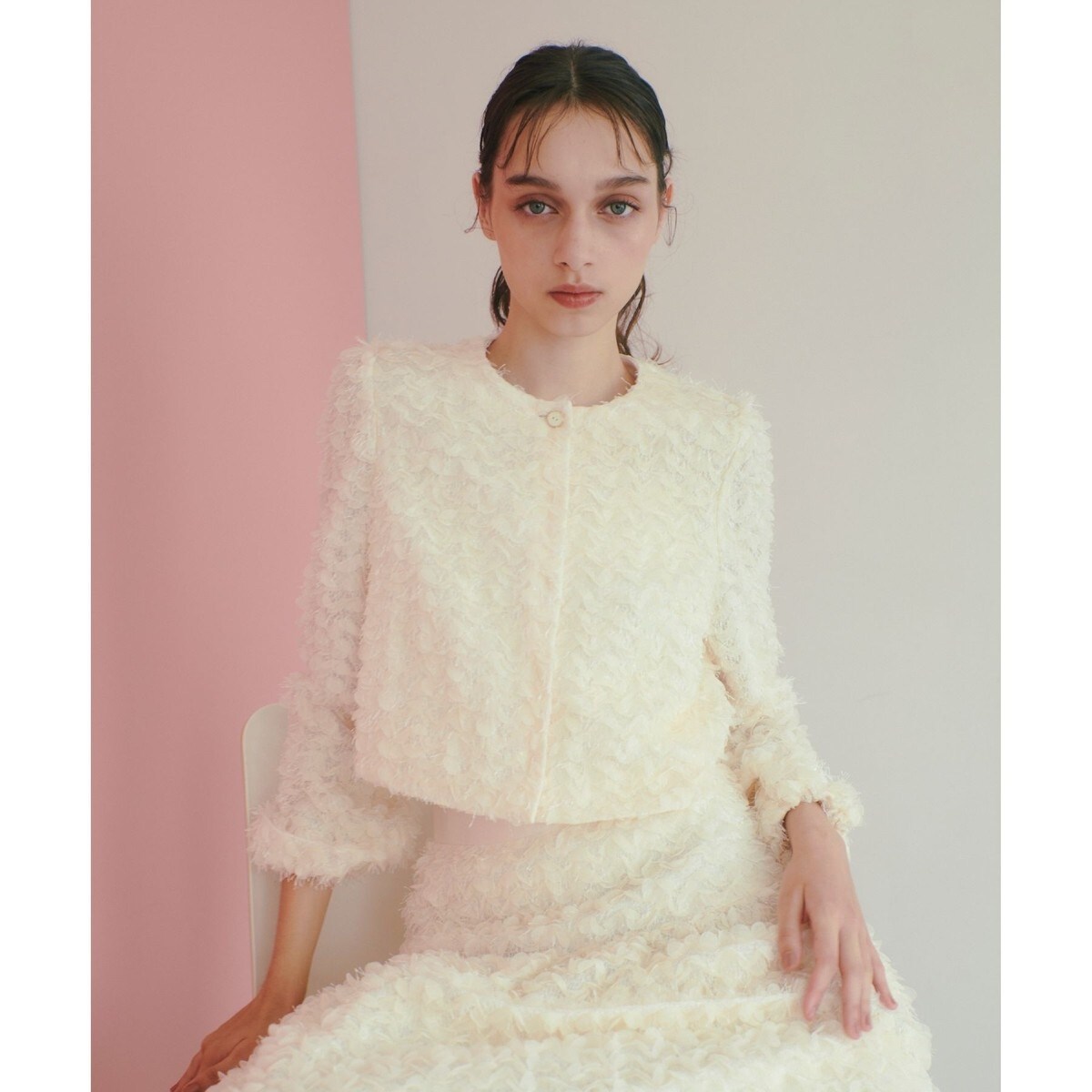 今期　ルルウィルビー　LOULOU WILLOUGHBY フラワーブルゾン　美品 LOULOU WILLOUGHBY】フラワーパピヨンブルゾン | ルルウィルビー