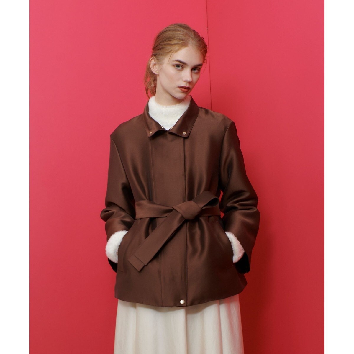 LOULOU WILLOUGHBY ルルウィルビー メッシュ×フロッキーシースルースカート ペチコート無し 未使用 タグ付き LOULOU WILLOUGHBYフロッキードットレースブラウス（シャツ⁄ブラウス