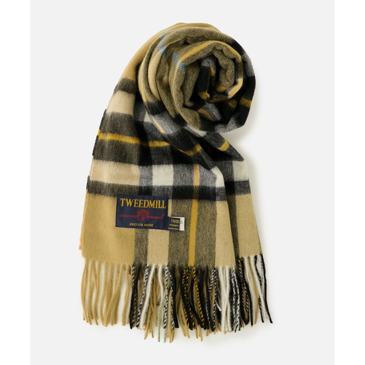ツイードミル Lamds Wool Check Stole ウール￼ストール￼ TWEEDMILL(ツィードミル)】 LAMBS WOOL STOLE | アルアバイル