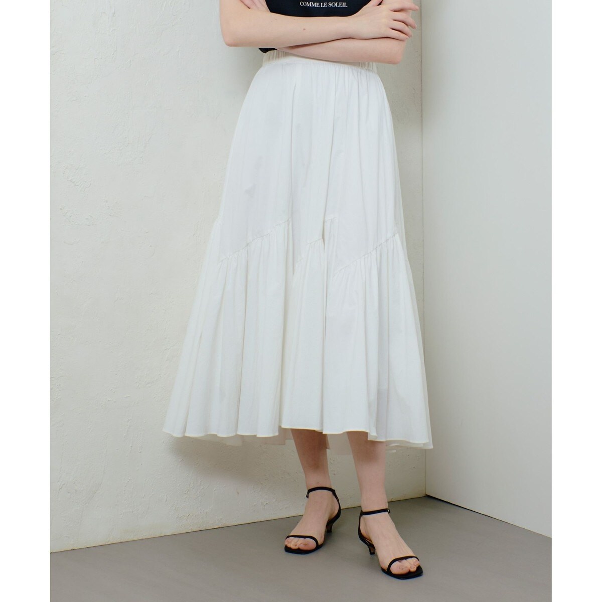 allureville アルアバイル バイヤス切替ギャザースカート ◇バイヤス切替ギャザースカート|allureville OFFICIAL SITE / ONLINE