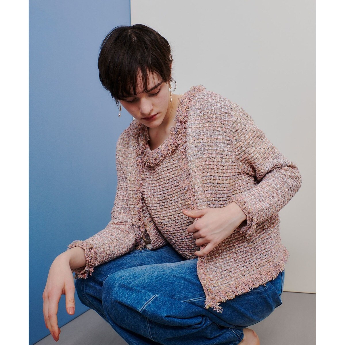 ミックスツイードニットジャケット | アルアバイル(allureville