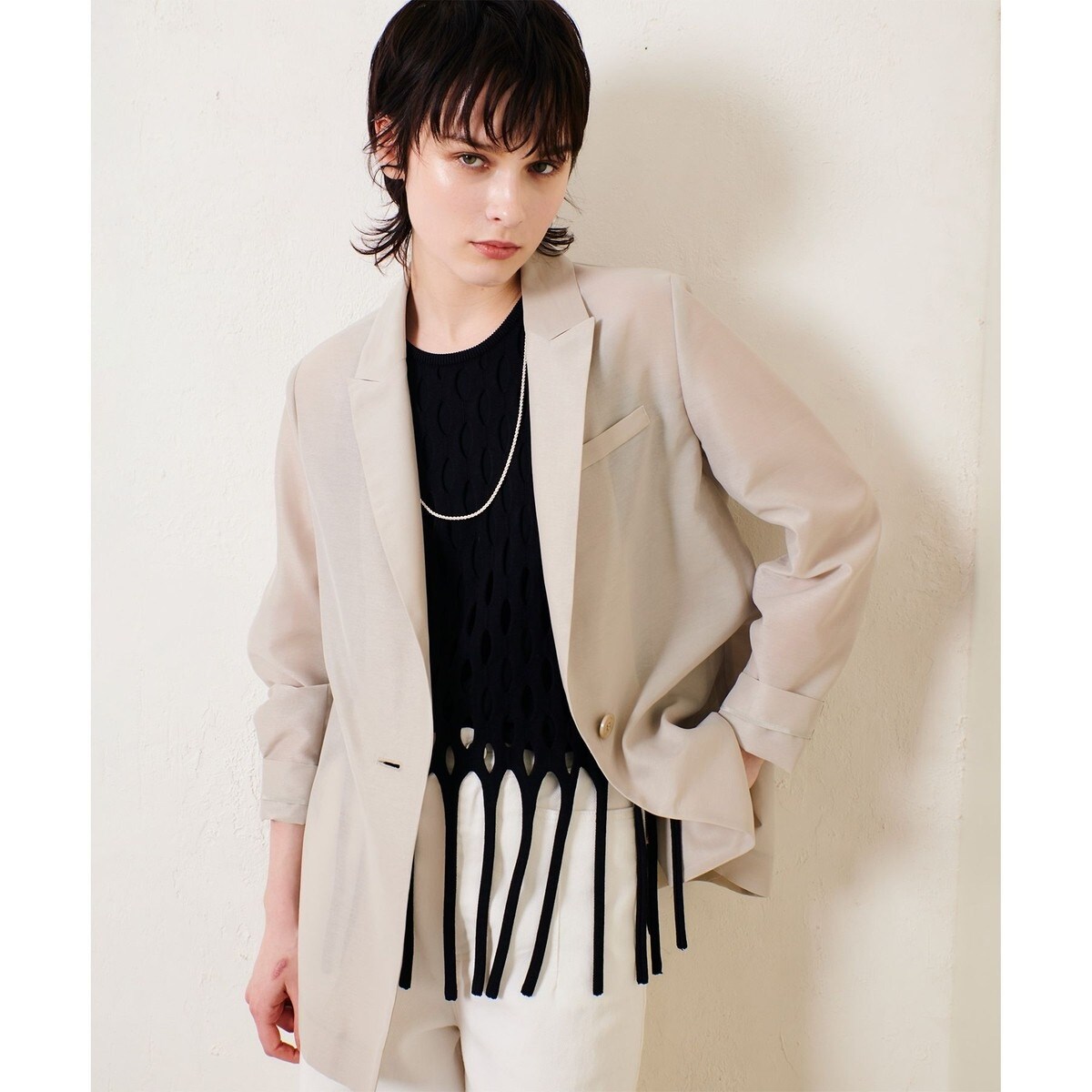 アルアバイル allureville MANTECOリネンブレンドジャケット MANTECOリネンブレンドジャケット | アルアバイル(allureville
