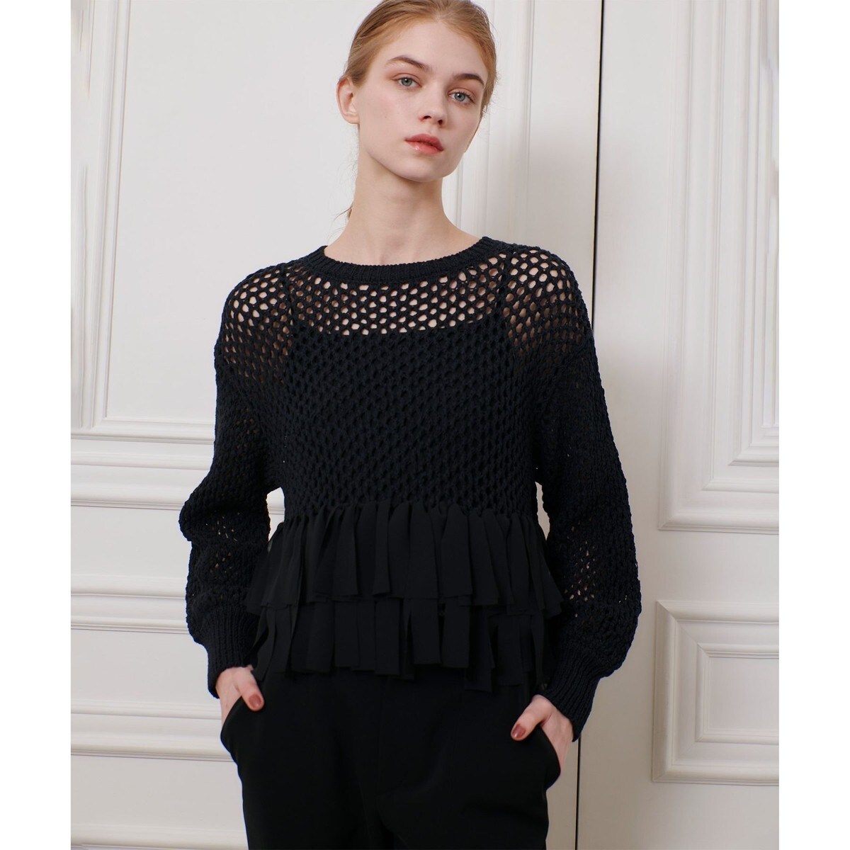 ルルウィルビー　ショルダーリボンミニタンクプルオーバー LOULOU WILLOUGHBY】ショルダーリボンミニ